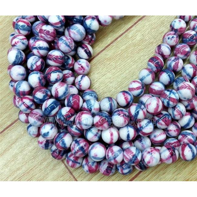 Rainforest jasper beads, round, stability