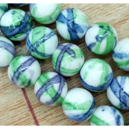 Rainforest jasper beads, round, stability