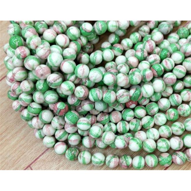Rainforest jasper beads, round, stability