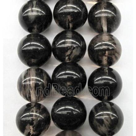 round black watermelon quartz beads