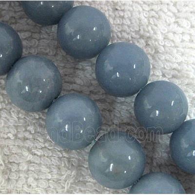 round Angelite Beads, grey-blue