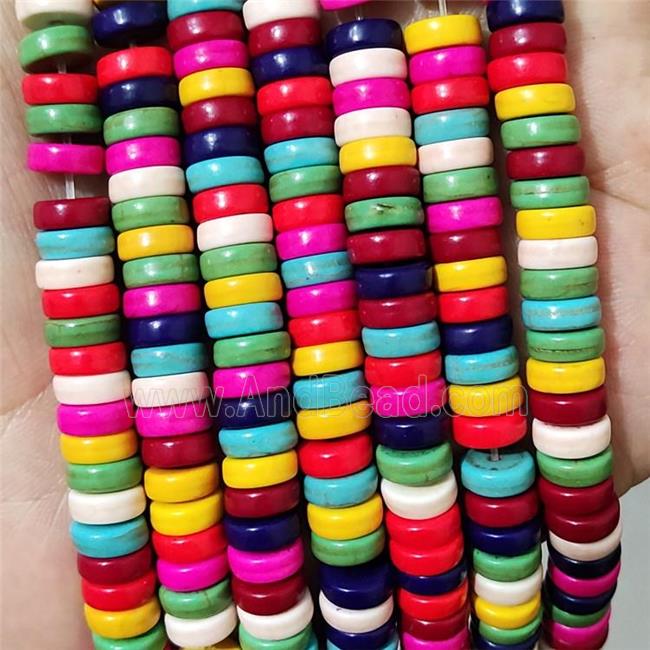 synthetic Turquoise heishi beads, mixed color