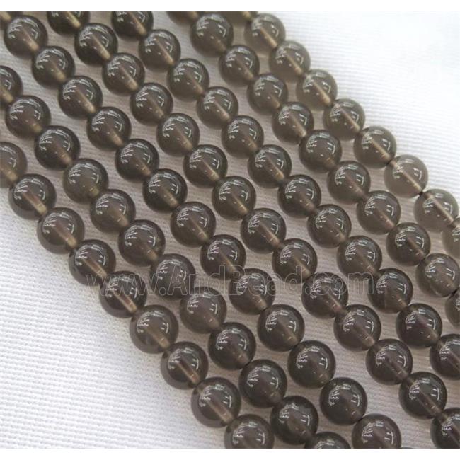 round Smoky Quartz beads