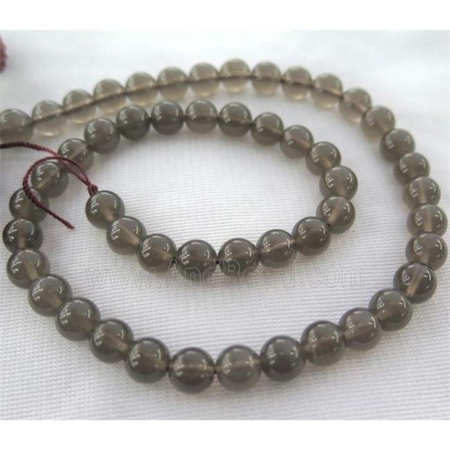 round Smoky Quartz beads