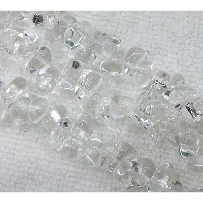clear quartz bead, erose