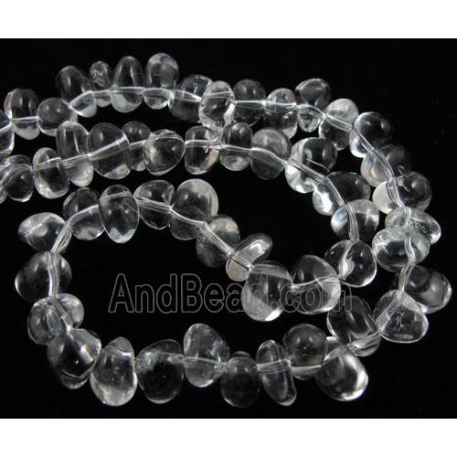 Natural Clear Quartz Bead, freeform
