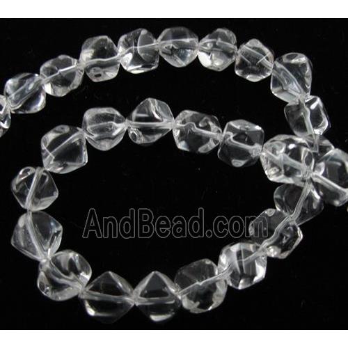 Natural Clear Quartz Bead, erose
