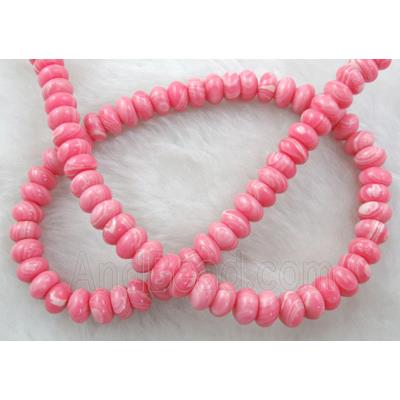 red stripe Gemstone bead, Abacus