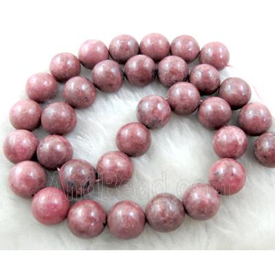 round Rhodonite beads, pink