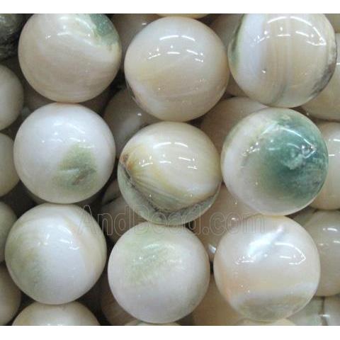 natural Tridacna Shell Beads, round