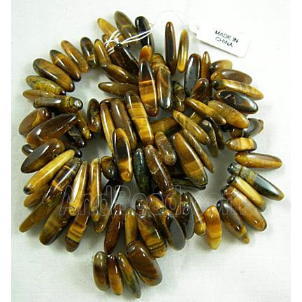Tiger Eye beads, Erose Chip