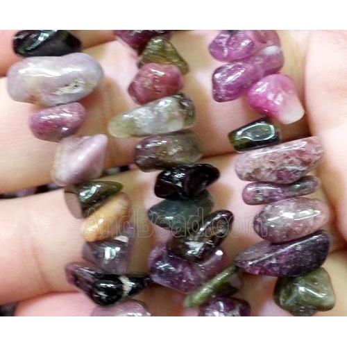 tourmaline chips beads, freeform