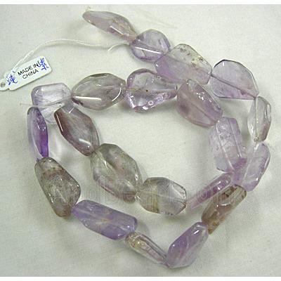 Amethyst Crystal beads, Erose Chip