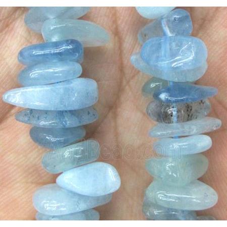 Aquamarine beads chips, freeform