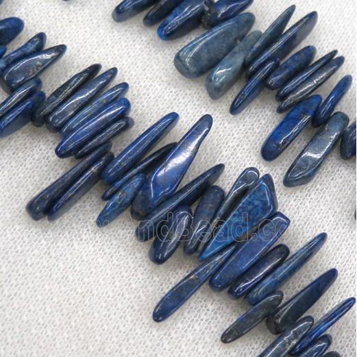 lapis lazuli beads, chip, freeform stick
