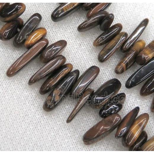 yellow tiger eye beads, chip, freeform stick