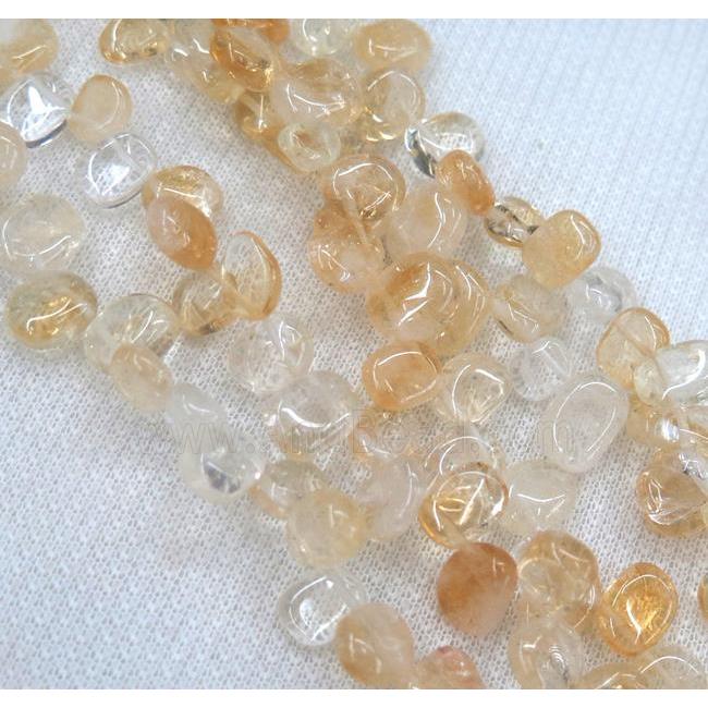 citrine chips bead, freeform