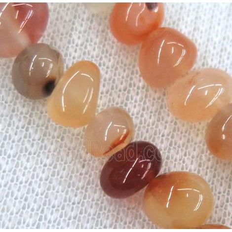 red carnelian chip beads, freeform