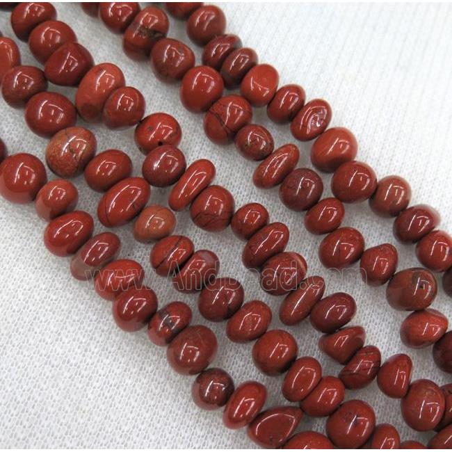 red jasper chips bead, freeform