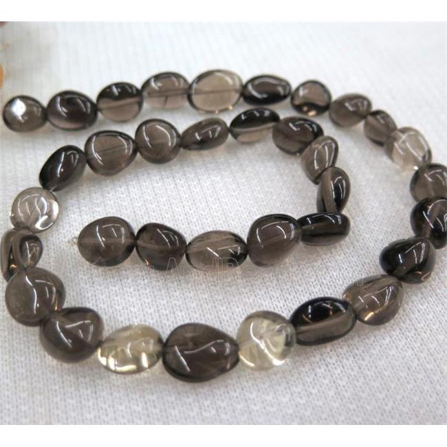 smoky quartz chips bead, freeform