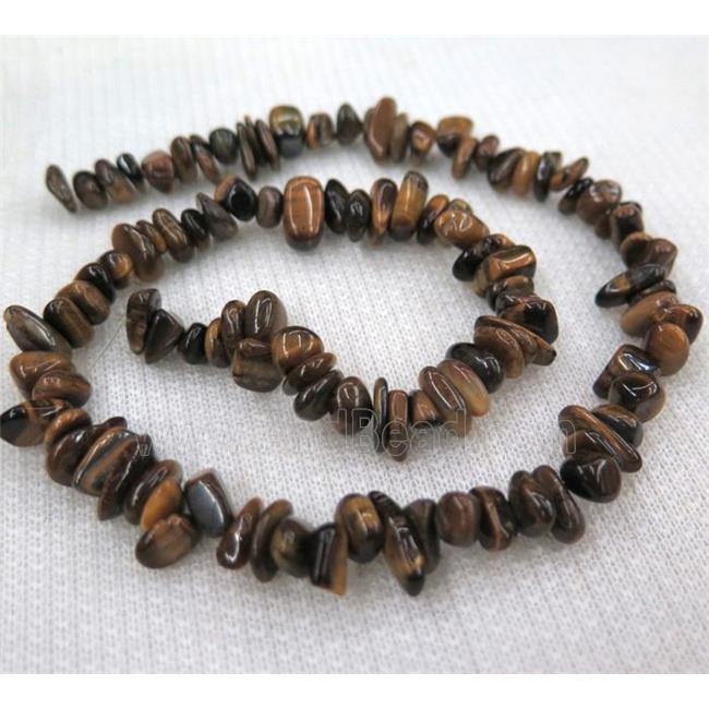 yellow tiger eye chip bead, freeform
