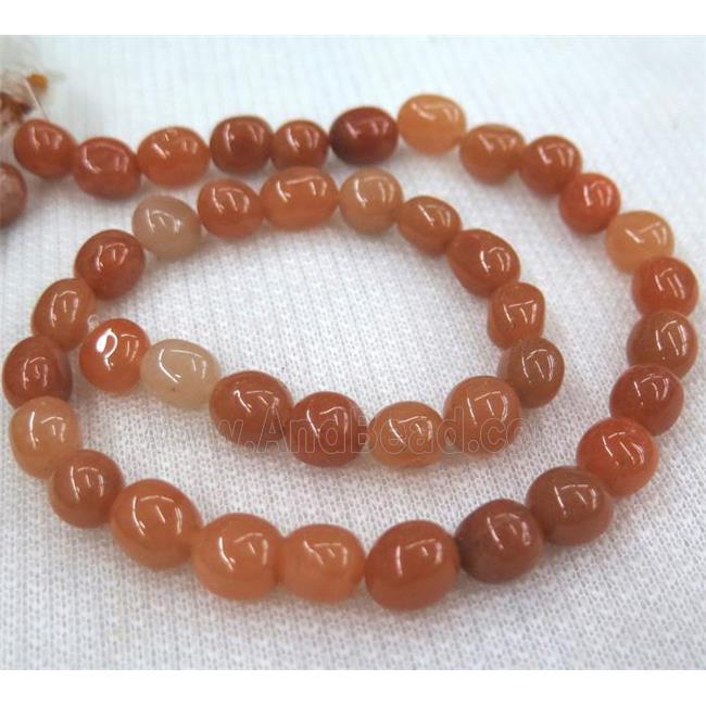 red aventurine chips bead, freeform