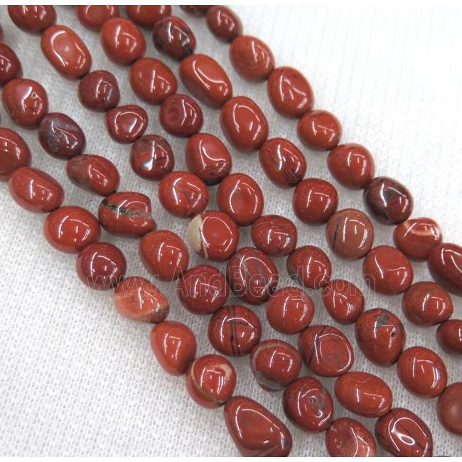 red jasper chips bead, freeform