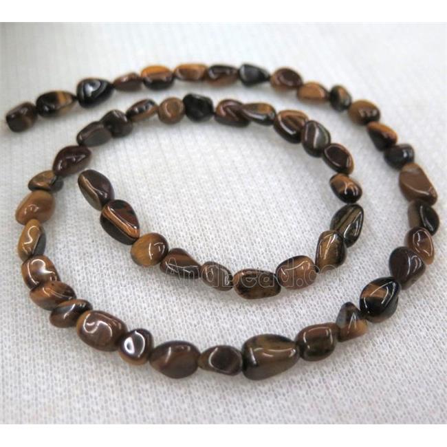yellow tiger eye chips bead, freeform