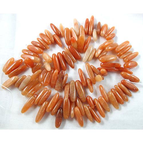 Red Aventurine beads, Erose Chip
