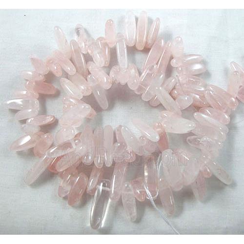 Rose Quartz beads, Erose Chip