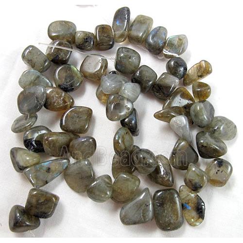 labradorite beads, Chip, Top-Drilled