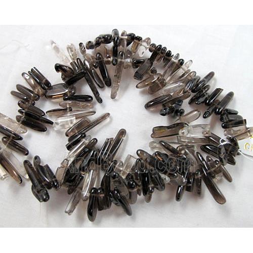 Smoky Quartz beads, freeform chips