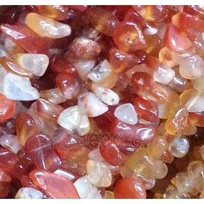 red carnelian chips bead, freeform