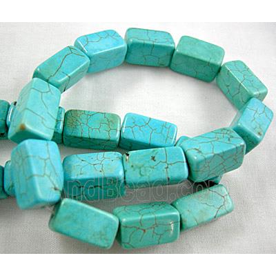 Chalky Turquoise beads, Tube