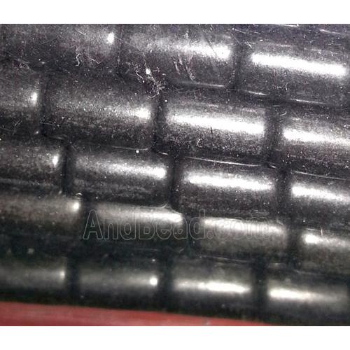 black turquoise tube beads, synthetical