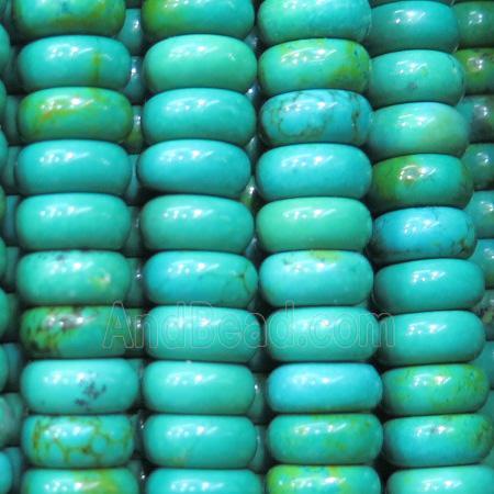 blue Turquoise bead, heshi, stabilized