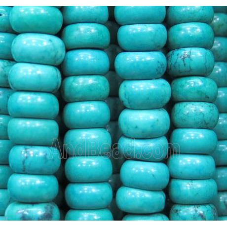 blue Turquoise beads, heshi, stabilized