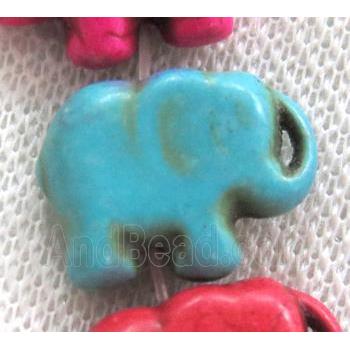 blue synthetic Turquoise elephant beads