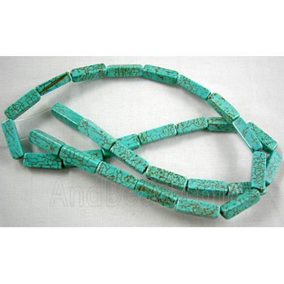 Chalky Turquoise bead, tube