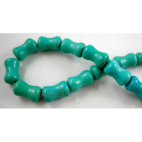 Chalky Turquoise Bamboo beads