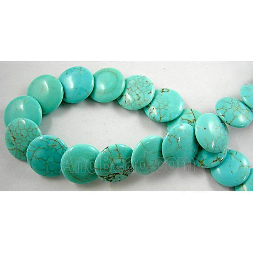Chalky Turquoise beads, Saucer