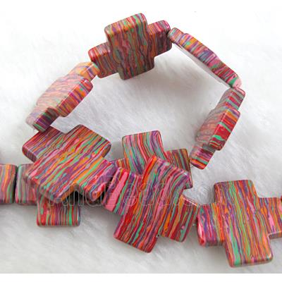 Striation Turquoise, Stabilized,  corss