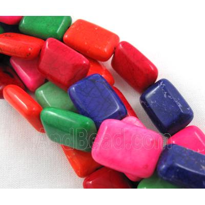 Chalky Turquoise beads, Stabilized, mixed color