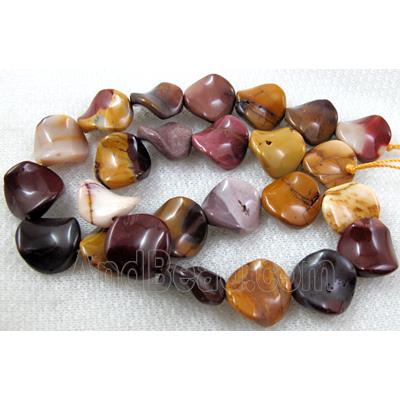 Natural Twist Coin Gemstone bead