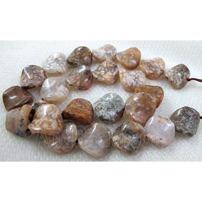 Natural Twist Coin Gemstone bead