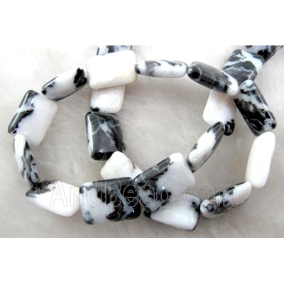 Zebra Jasper rectangle beads