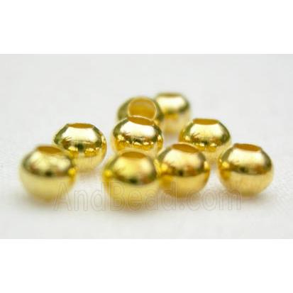 gold plated round Iron Beads