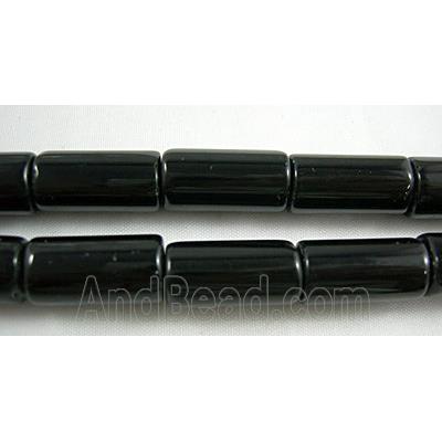 tube Glass Beads, jet