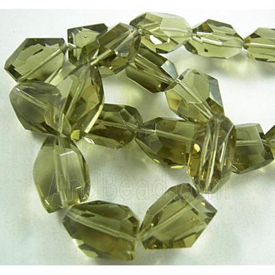 Glass Beads, freeform, ink-gray