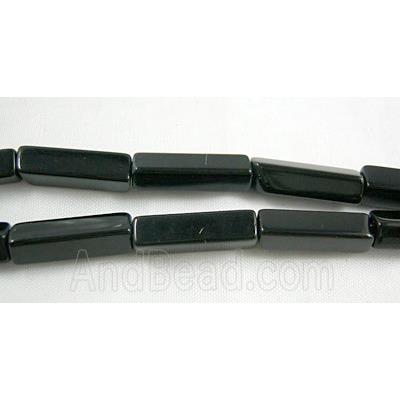 Glass Beads, tube, black